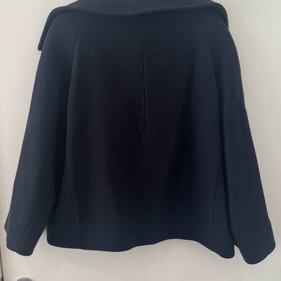 NWT Zara Navy Wool Blend Jacket - Size L - Picture 4 of 5